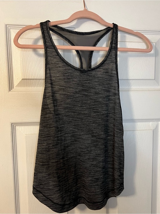lululemon athletica Tops - #074 Lululemon Long Distance Tank Heathered Black Racerback EUC